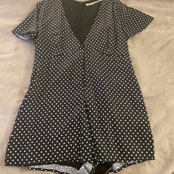 Button up polka dot romper - Picture 2 of 3